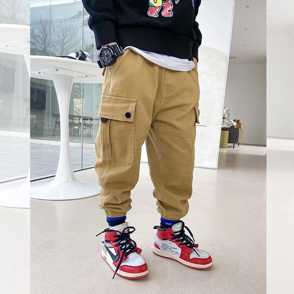 

children trousers casual sweater pant for kids boy cargo pants soft bottoms baby spring trouser, Blue