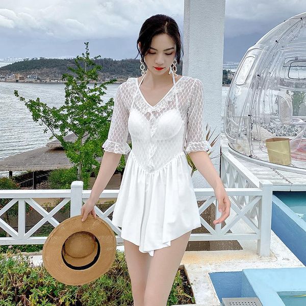 

maillot de bain femme 2021 one piece swimming suit for women swimsuit female swimwear teens dress bathing badpak lady fused plus one-piece s