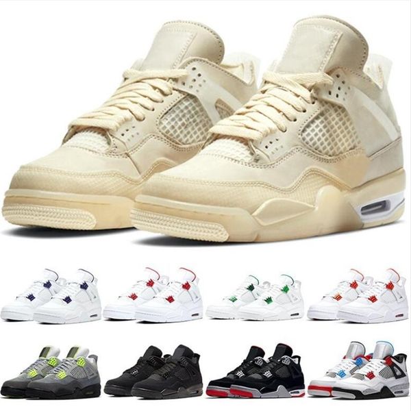

high jumpman 4 4s xwhite basketball shoes black cat men sneakers white xsail black rush violet metallic purple se neon trainers