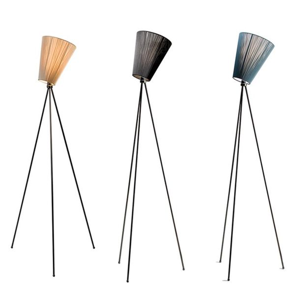 

nordic designer modern floor lamp iron tripod for living room and bedroom study decorative lighting household standing lamps