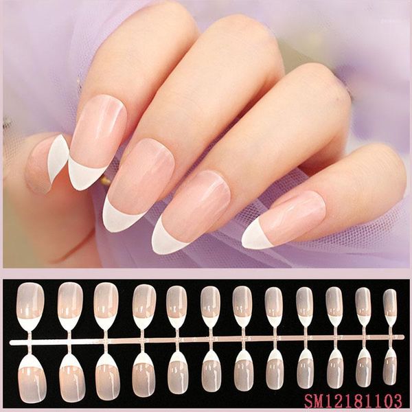 

24pcs/set fake nails tips finish summer party nail art decor m881, Black