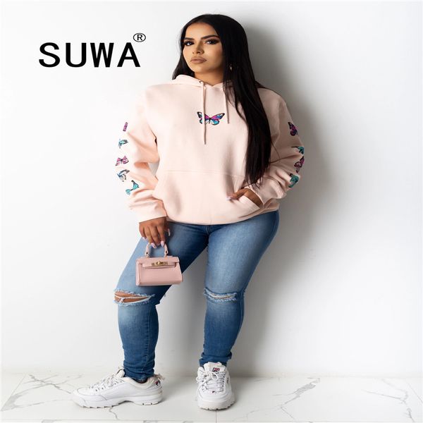 

arrival classic fashion pullover retro women tunic tie dye hoodies long sleeve sweatshirt fall winter clothes 210525, Black