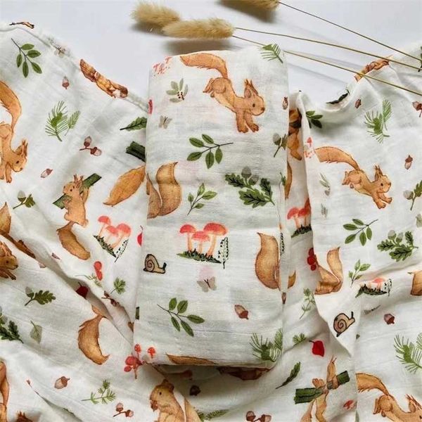 

120x120cm bamboo muslin swaddles s born soft baby swaddle muslin wrap 211025