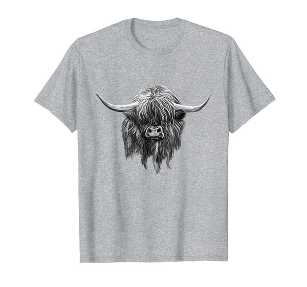 

wee hamish the scottish highland cow t-shirt, White;black