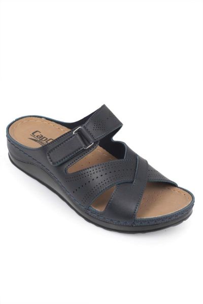 

slippers women's navy blue comfort anatomic, Black