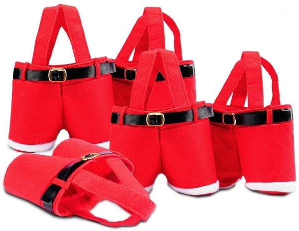 

christmas decorations 1pc gift bag xmas santa pants candy bags tree pendant ornaments for home noel 2021 year