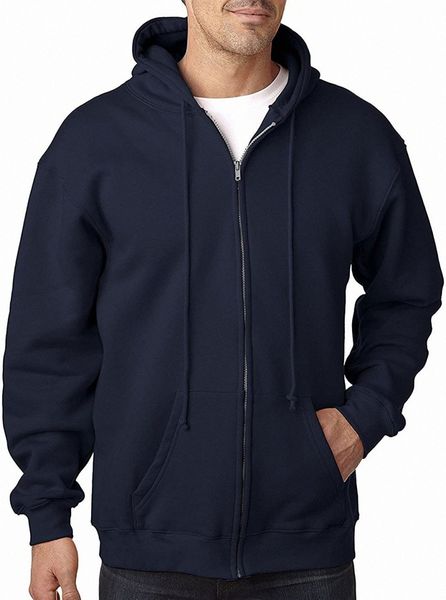 

men's hoodies and sweatshirts usa made full zip hood 900 c0l3#, Black
