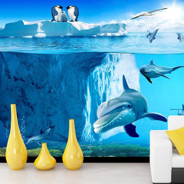 

wallpapers benyue customized 3d aquarium colorful underwater world home decoration sofa backgroundmural suitable for living room bedroom