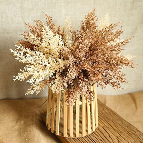 

decorative flowers & wreaths 6pc/lot plastic artificial home room autumn deocration wedding bouquet decor accessories coffee fa
