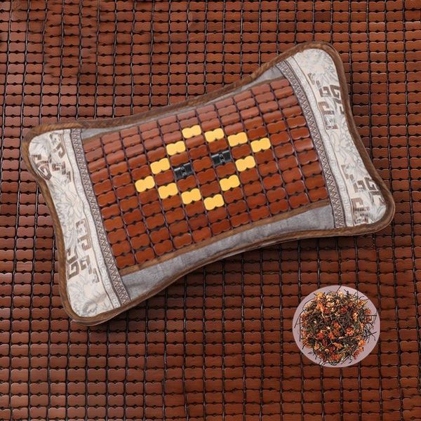 

summer cool pillow tea core ice silk bamboo mahjong ancient rattan mat