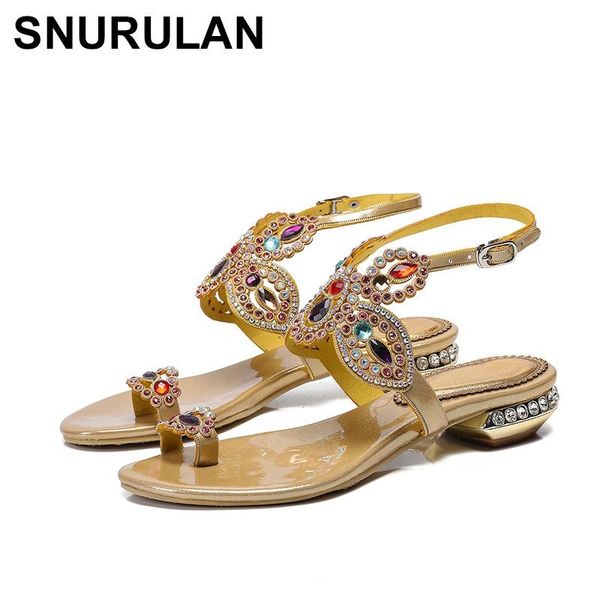 

summer sandals women fashion flat with rhinestones and straps back model shoes gold black size 11