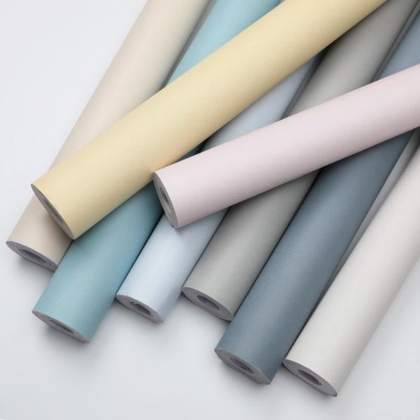 

wallpapers waterproof self adhesive wallpaper pvc solid color living room bedroom cabinet contact paper wall stickers decor film