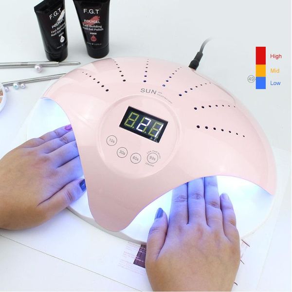 

led uv lamp nail gel manicure foot dryer two hands nails drying light dryers