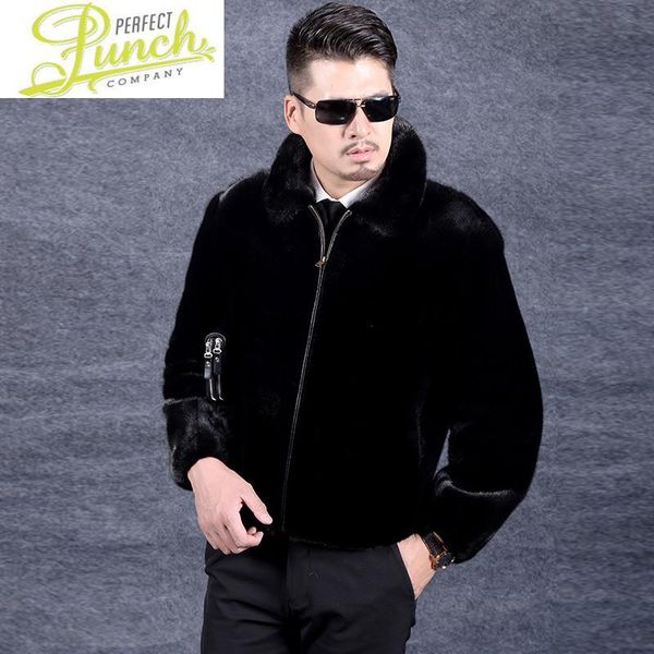 

men's leather & faux coat 2021 winter jacket men real shearling warm outwear for mens clothing veste homme dz6207 yy997, Black
