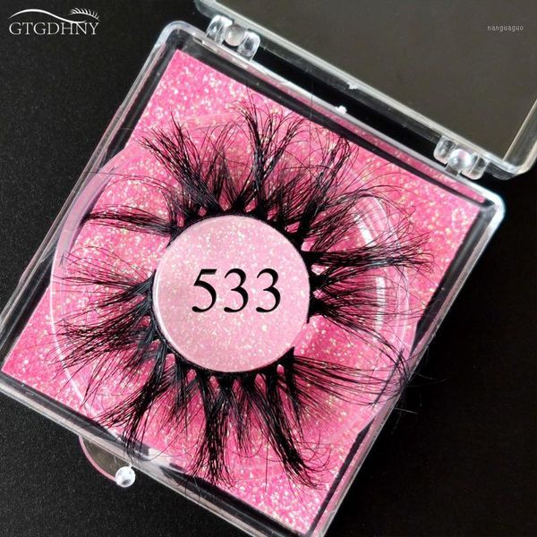 

5d soft dramatic eye lash high volume 25mm mink eyelashes box 100% handmade natural thick long false eyelashes1
