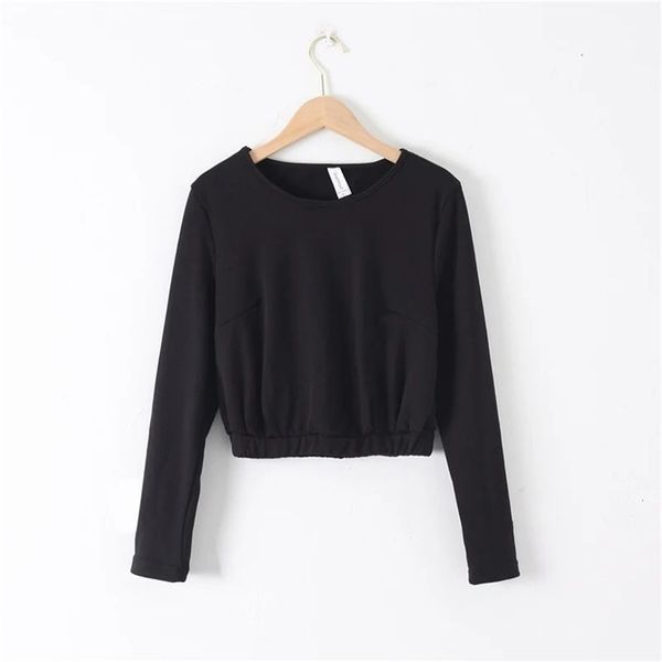 

casual women t-shirt long sleeve style slim basic tshirt womens clothing spring autumn elastic hem t shirt femme 210531, Black;white