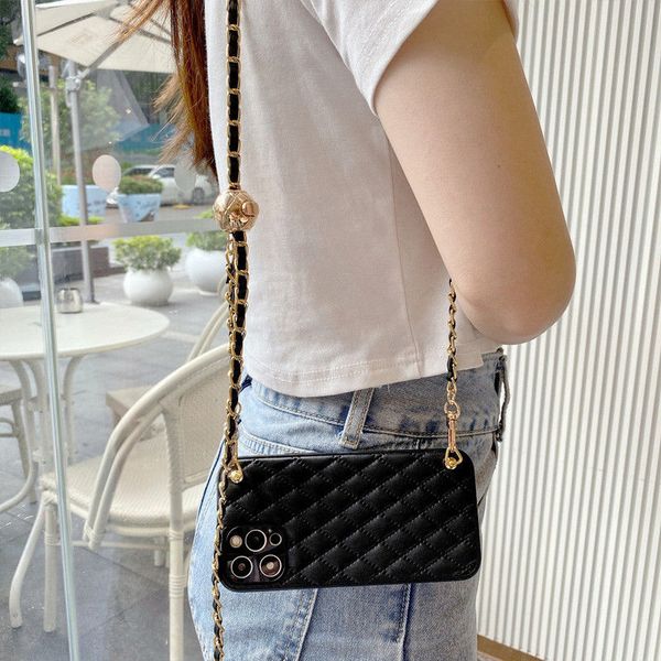 

lanyard luxury desginers crossbody leather phone case for iphone 11 13 12 pro max xr x xs 7 8 plus luxury anti-fall cover