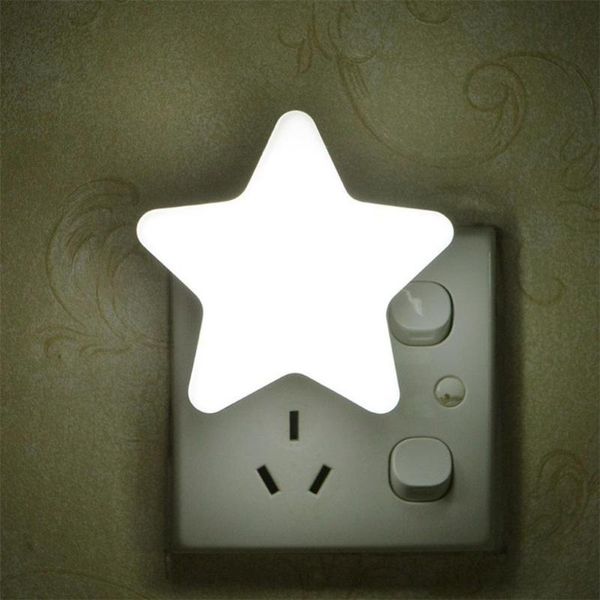 

night lights light control mini star led ac110-220v pulg-in socket bedroom bedside lamp eu/us plug children baby sleeping