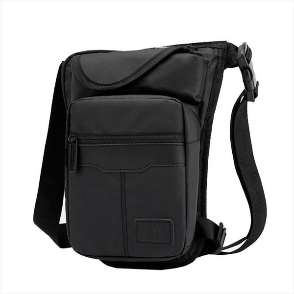 

nylon men drop legsbag waterproof pack motorcycle male hip pocket thigh bag casual cross body waist belt bags