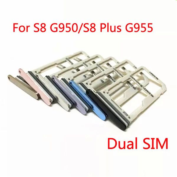 OEM двойной одиночный SIM-карта памяти Micro SD лоток держатель слот запасные части для Samsung Galaxy S8 G950 VS S8 Plus G955