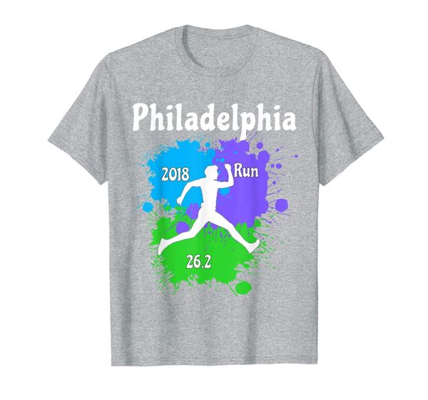 

philadelphia 2018 26.2 running marathon runners shirt, White;black