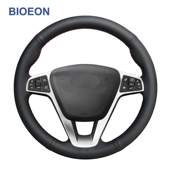 

black pu artificial leather car steering wheel covers braid for lada vesta xray 2021