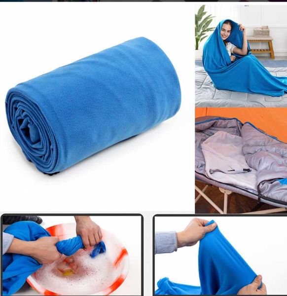 

sleeping bags portable bag ultra-light polar fleece outdoor camping tent bed travel warm liner sport accessories