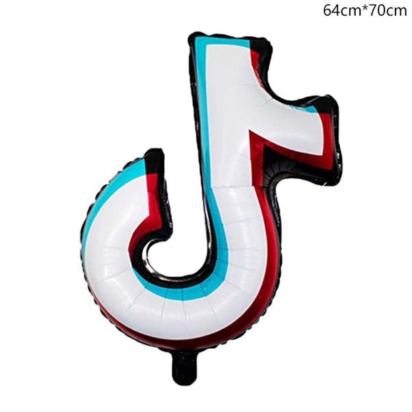 

64*70cm fashion tiktok balloon birthday party aluminum foil balloons decorations phonogram shape home festival ornament g41fav8