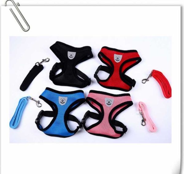 

cat collars & leads spring and summer pet vest mesh collar strap traction rope small medium-sized dog s/m/l/xl teddy chest