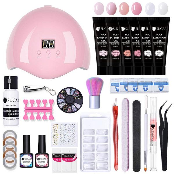 

nail art kits ur sugar gel kit manicure set 36w led lamp polish quick building for extensions hard jelly acrylic