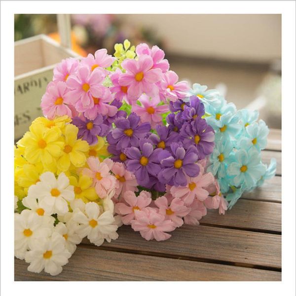 

decorative flowers & wreaths 1pc artificial beam fake silk daisy flower hydrangea wedding party bouquet european plastic flowe bride home de