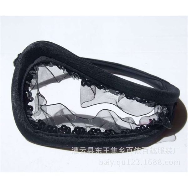 

women's style fun underwear transparent lace c-shaped pants traceless, Black;white