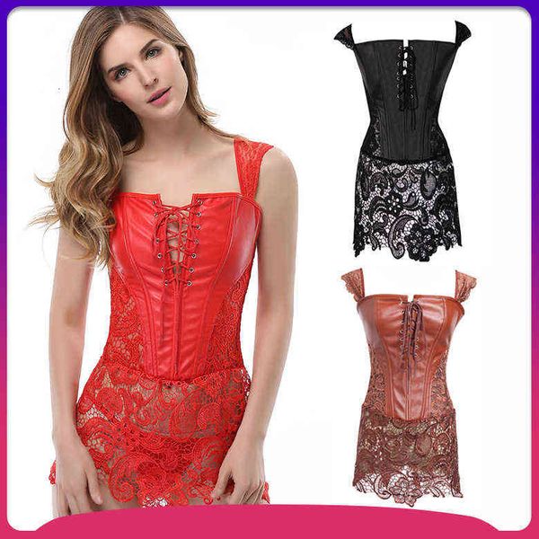 

luxury women's shapers foshan corset imitation leather hollow out, Black;white