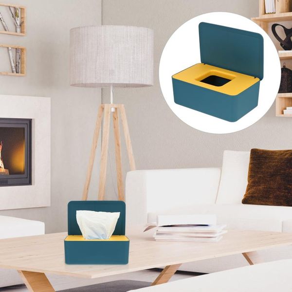 

hooks & rails multifunction dry wet tissue paper case mask storage box with lid