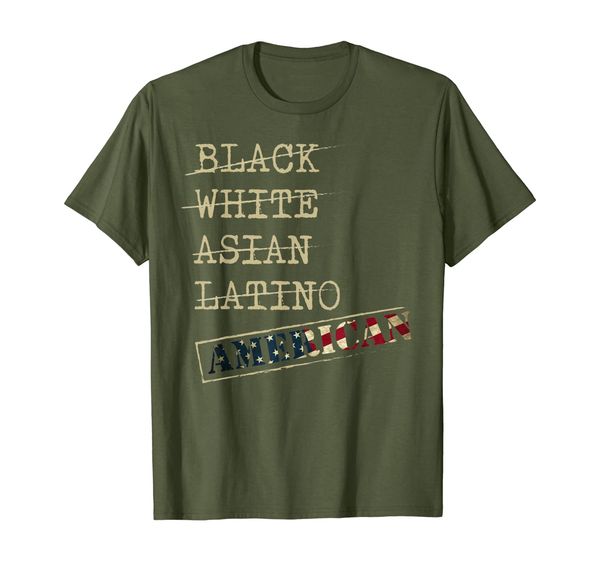 

no black white asian latino yes with american vintage tshirt, White;black