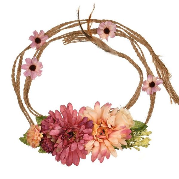 

hair clips & barrettes floral band 1.5m long flower bohemia headband waist belt women accessories, Golden;silver