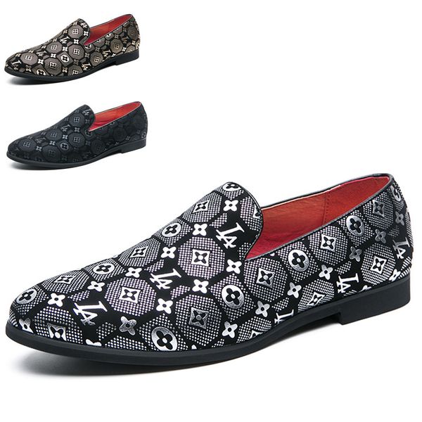 

leather sho men men's busins drs casual pointed toe overot british fashion, Black
