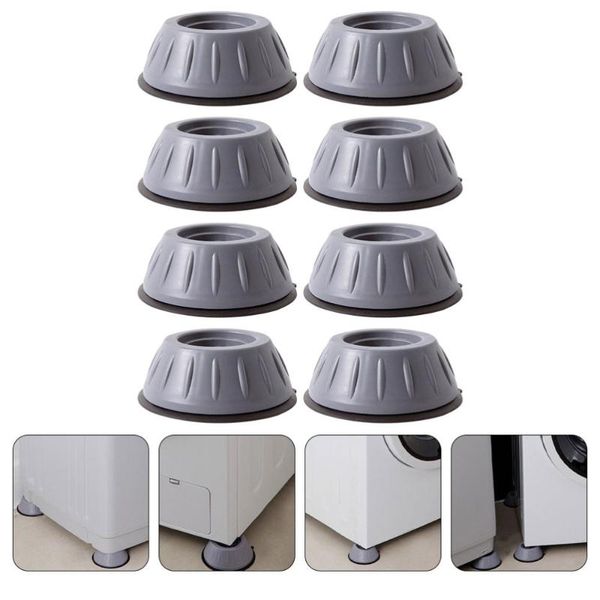

bath mats 8pcs anti-vibration washing machine foot pad practical household pads (gray)