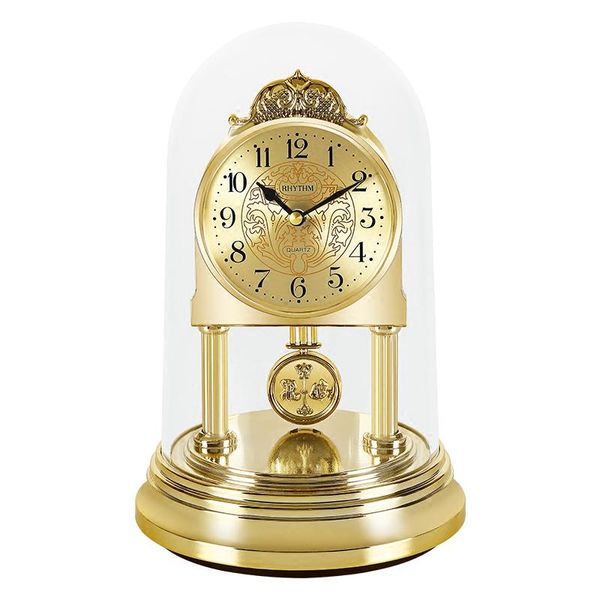 

desk & table clocks rhythm 8 inch originality clock silent quartz movement study swing pendulum and rotating home decor