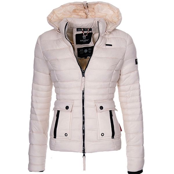 

zogaa women winter parka warm overcoat puffer jackets and coats fashion slim fit solid casual hooded coat outwear parkas 211018, Black