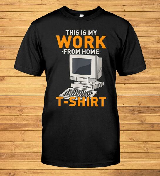 

this is my work from home tee homeoffice t-shirt, White;black