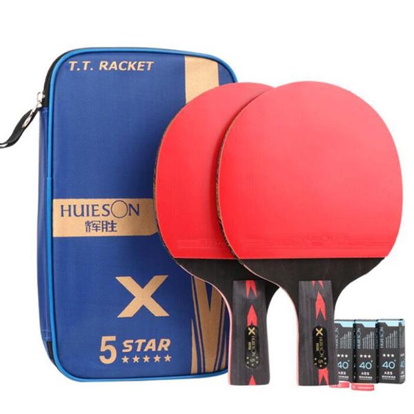 

table tennis raquets 2pcs upgraded carbon racket set super powerful pong bat for club training