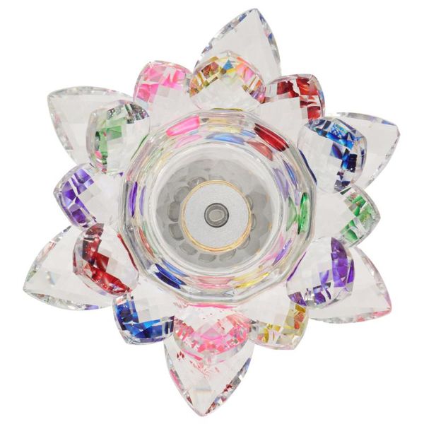 

home crystal lotus candlestick decor candle holder candles
