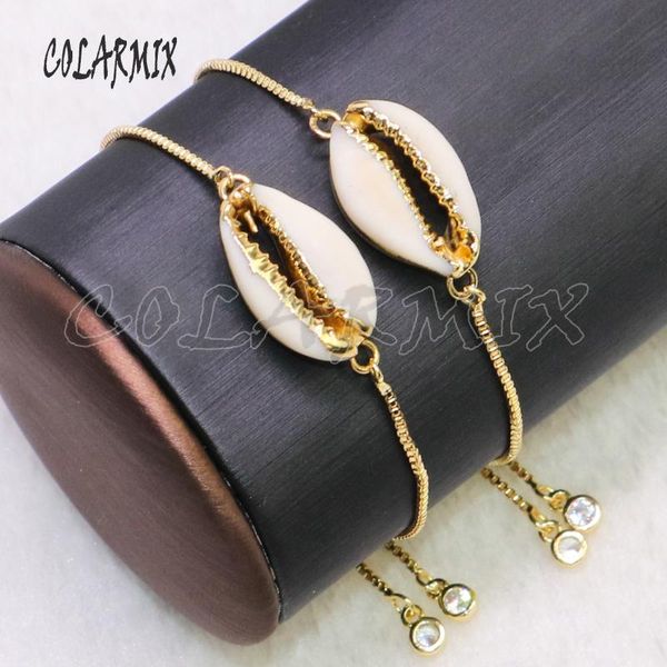 

charm bracelets fashion conch charms bracelet gold color plated shell chain gift for lady 9203, Golden;silver