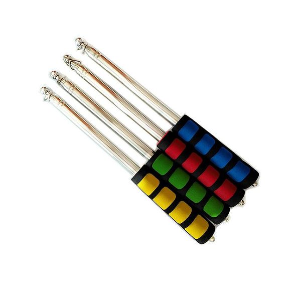 

1pcs flag pole exquisite extendable stainless steel 1.4/2m windsock teaching rod party decoration