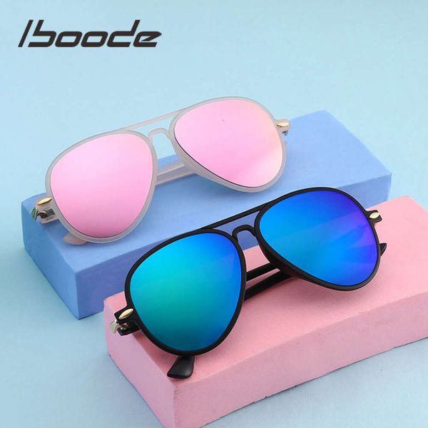

iboode nice glasses kids candy color boys girls ultralight children sunglasses uv400 oculos de sol feminino, Black