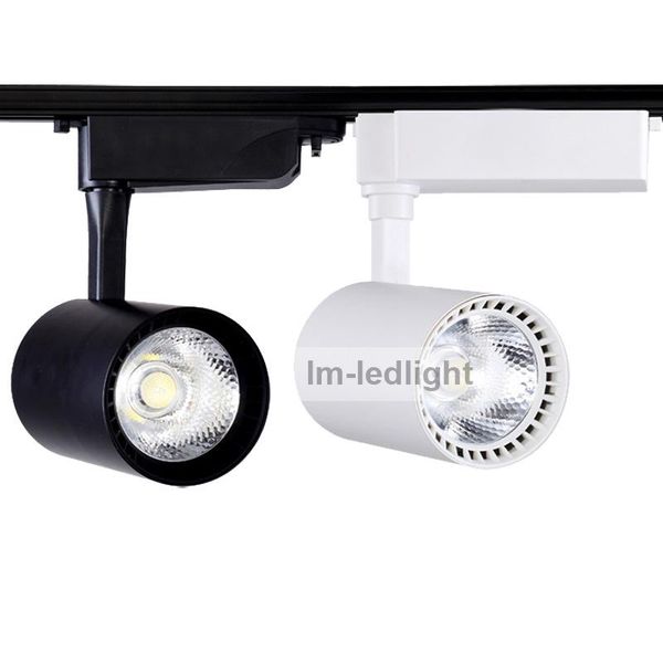 

three-phase spot led exterieur 20w cob bridgelux track lighting warm day cool white black 20pcs lights