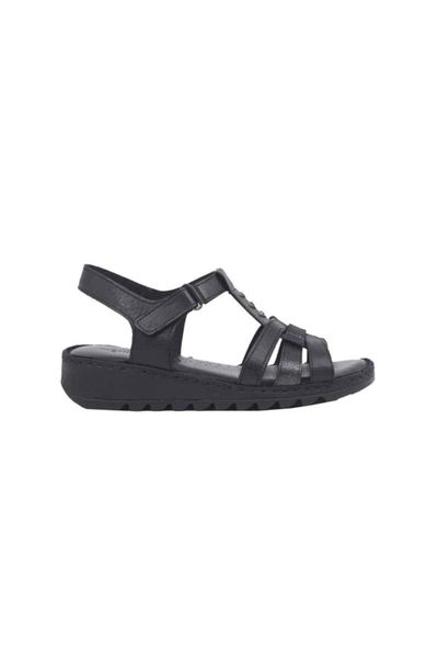 

sandals genuine leather women 's m017, Black