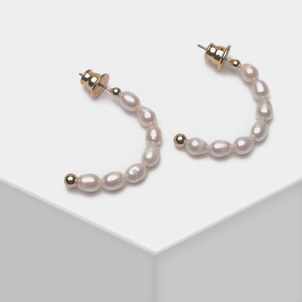 

stud amorita boutique retro irregular oval small round pendant earrings, Golden;silver