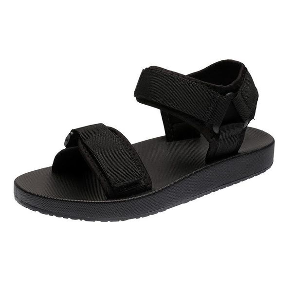 

sandals women summer fashion women's designer canvas student sports ladies beach flat, Black